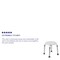 Flash Furniture 9-1/2" L, Aluminum, White Bath & Shower Stool DC-HY3400L-WH-GG - alternate 5